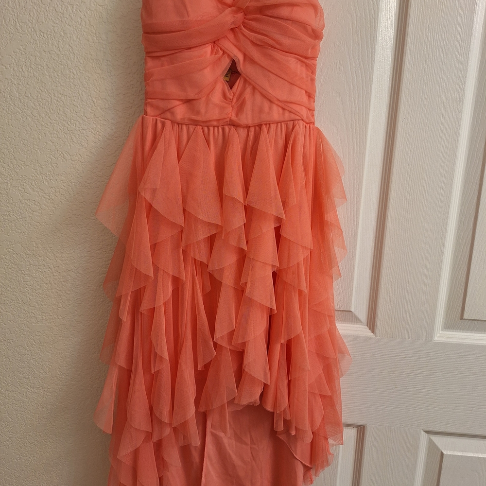 Finesse Coral Layered Kids Dress